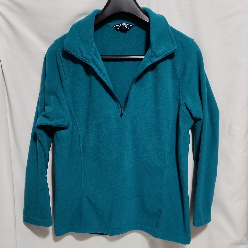 Lands' End Teal Fleece Pullover